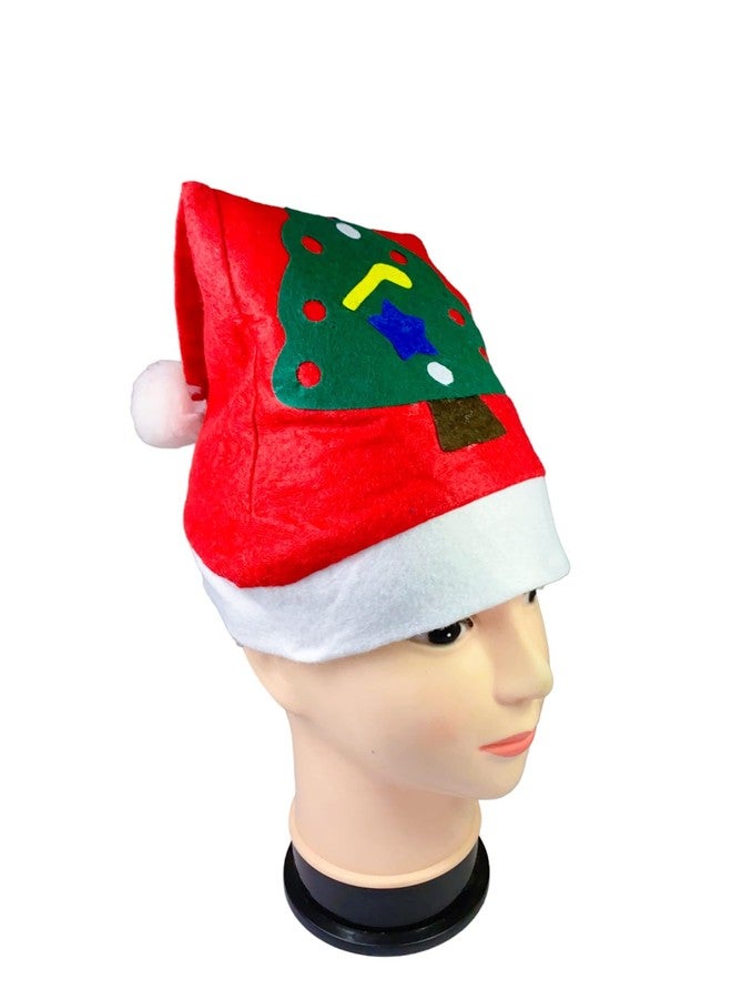 Sesonby (Set Of 2 Any Santa Applic Christmas Caps Santa Caps X-Mass Caps Santa Claus Hat, Merry Christmas Party Cap, Hat for Christmas/Xmas Party Santa Hat Red and White Cap for Santa Claus Costume - Image 2